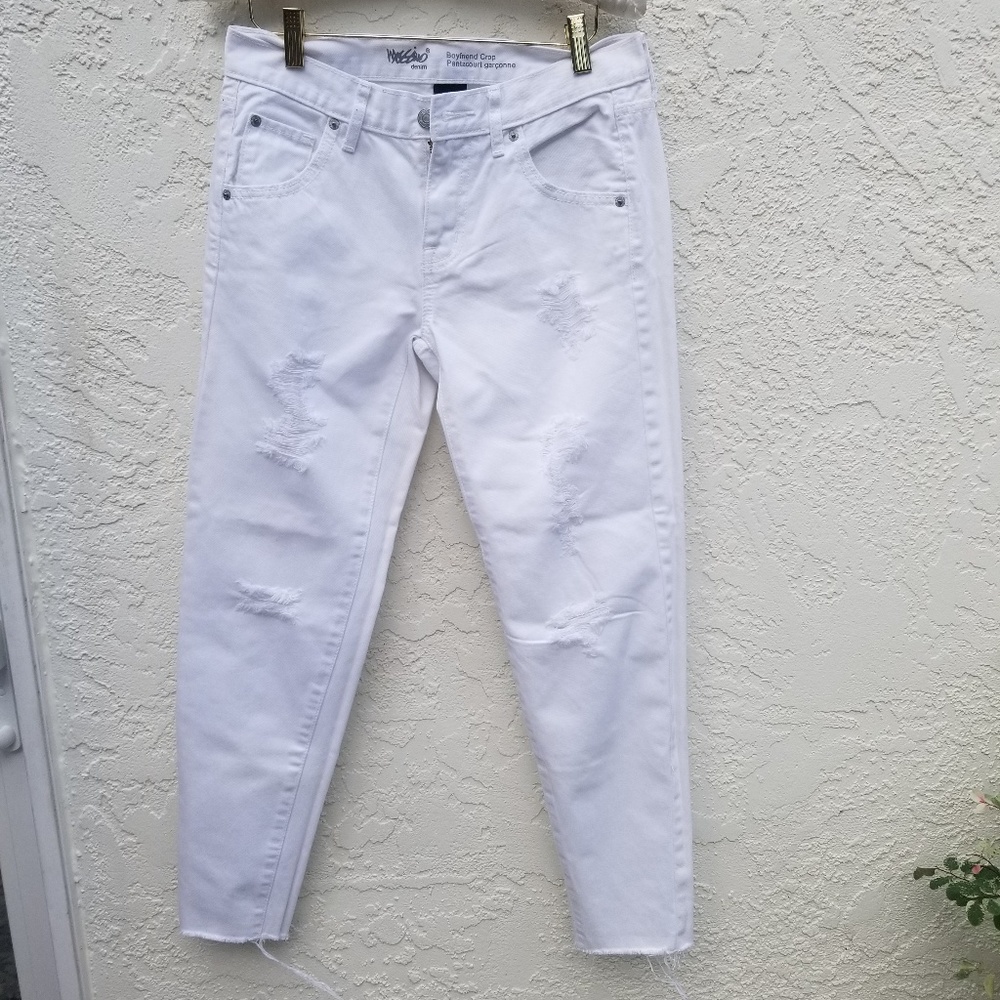Wassino tattered white jeans